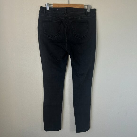 J McLaughlin Pants Womens 10 Black Denim Stretch Cotton Skinny Jeans - Picture 1 of 8